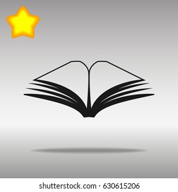 black Book Icon button logo symbol concept high quality on the gray background