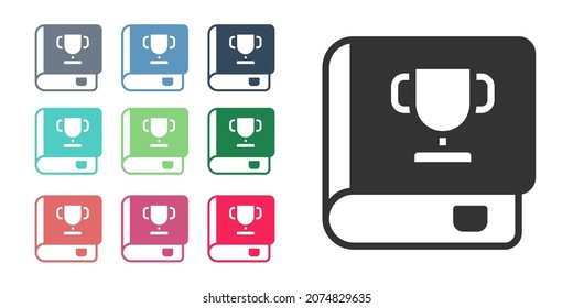 Black Book icon isolated on white background. Set icons colorful. Vector