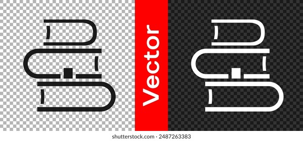 Black Book icon isolated on transparent background.  Vector