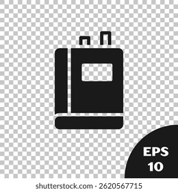 Black Book icon isolated on transparent background.  Vector