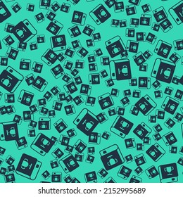 Black Book icon isolated seamless pattern on green background.  Vector