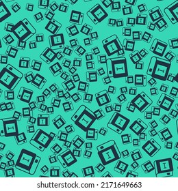 Black Book icon isolated seamless pattern on green background. First volume.  Vector
