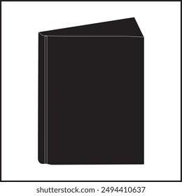 Black Book icon Simple book symbol pictogram  illustration, Cartoon open book and pages. Education concept. Line drawing. Opened books sign store logo. Flying pages. World book day.