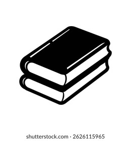 Black book icon style and educational knowledge white background