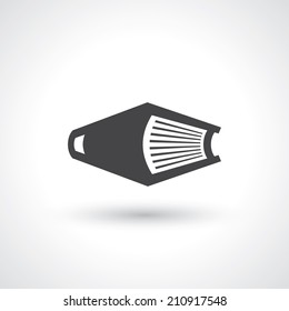 Black book icon - vector illustration