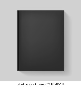 Black book. Illustration on gray background for design.
