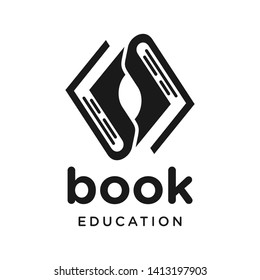 black book logo design for education
