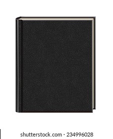 Black book on white background