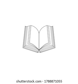 Black book sign icon. Vector illustration eps 10