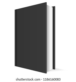 Black book. Vector 3d illustration isolated on white background