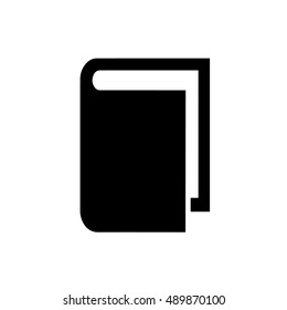 Black book vector illustration. Blank book icon