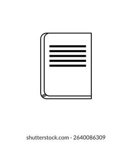 Black book vector illustration, can be used for icons, logos, etc.