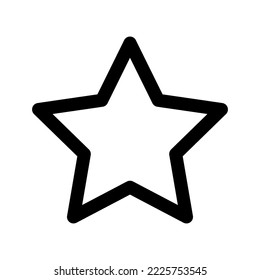 Black bookmark or ratings icon with white background