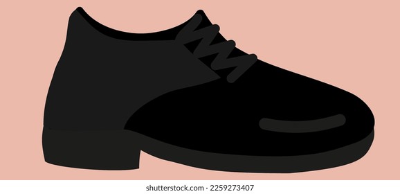 black boot with gray inserts