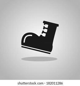 Black boots - vector illustration