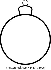 Black border of Christmas balls without filling.