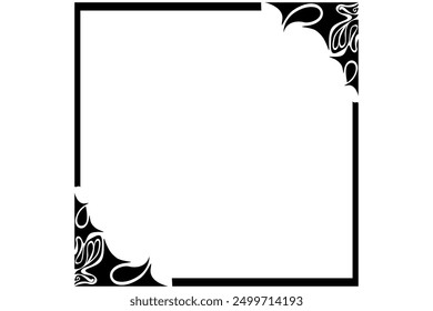 Black Border Frame Ornament Design Decoration