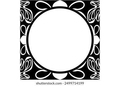 Black Border Frame Ornament Design Decoration