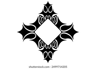 Schwarzer Rahmen Rahmen Ornament Design Dekoration