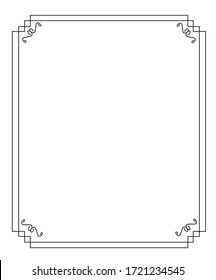 Black border frame. vector illustration