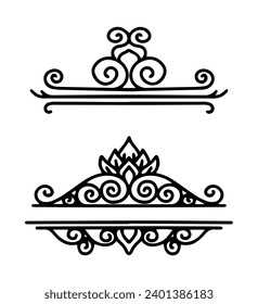black border ornament set collection 