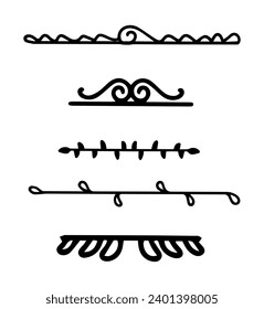 black border ornament set collection	
