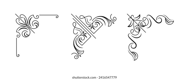 Black border ornament set collection