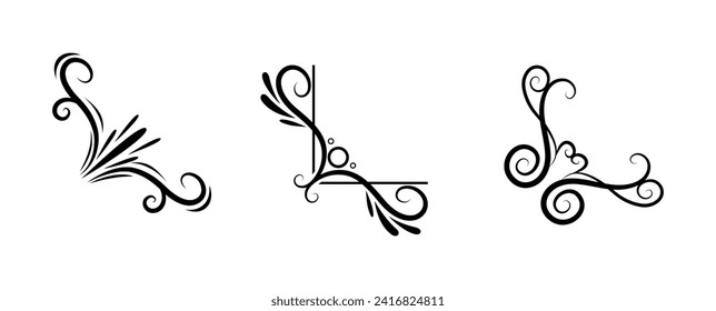 Black border ornament set collection