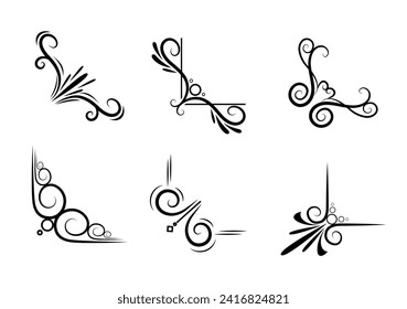 Black border ornament set collection