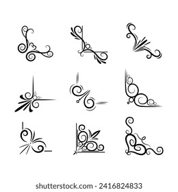 Black border ornament set collection