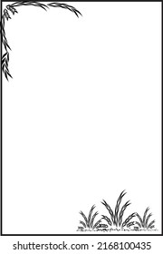 Diseño de pasto vectorial de la planta de borde negro