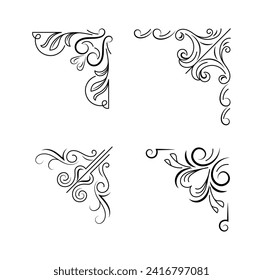 Black border set ornament collection