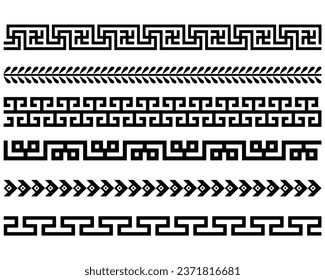Black borders collection set vector