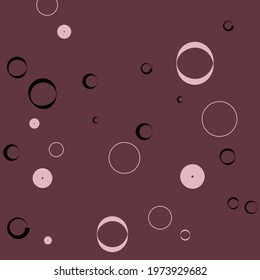Black Bordo Light Classical Modern Style Simple Art. Dark Calm Round Pastel Minimal Ornamental Fabrics. Oval Purple Retro Bagel Elegant Circles Modern Design. Curves Donut Pink Vector Design Pic.