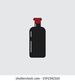 black botlle simple color icon
