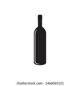 black bottle for bar or cafe black and white illustrations logo symbol silhouette