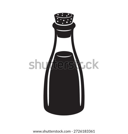 a black bottle with a cap on a white background