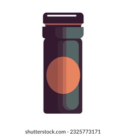 icono de botella negra, diseño vectorial aislado