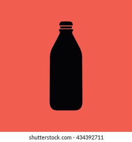 Black bottle icon vector illustration