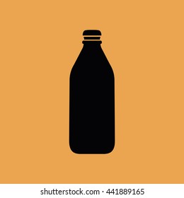 Black bottle icon vector illustration