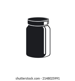 web de diseño de vectores de iconos de frasco negro