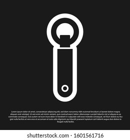 Black Bottle opener icon isolated on black background.  Vector Illustration