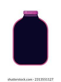 black bottle pink cap icon icon isolated