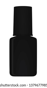 Black bottle. vector illustration