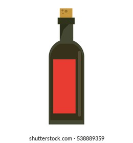 black bottle wine with red label