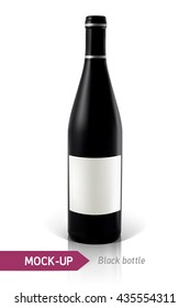 black bottles of wine or cocktail