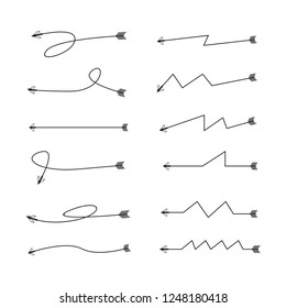 black bow arrow line divider set