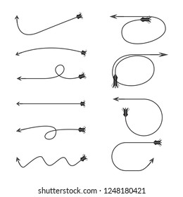 black bow arrow line divider set