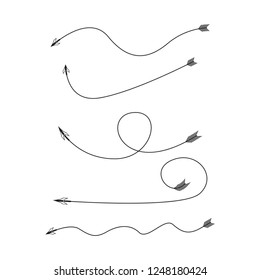 black bow arrow line divider set