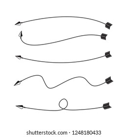black bow arrow line divider set